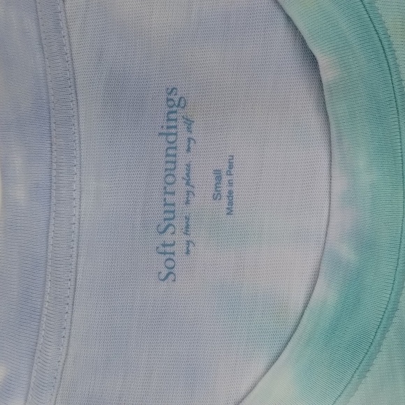 Soft Surroundings Mabel Lounge Tee Tie Dyed Size Small oversized - Picture 6 of 7
